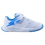 Babolat Kids Pulsion Ac Tennis Shoes All Court Shoe White - Blue 9