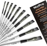 Nicpro 10 PCS Angular Paint Brush S