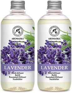 Recambio de Lavanda con Aceite Esencial de Lavanda 2x500ml - Difusores Aromáticos - Ambientador - Difusor Perfumado - Fragancia para Habitación - Difusor Perfumado de Lavanda