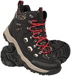 Mountain Warehouse Adventurer Womens Boots - Waterproof Rain Boots, Synthetic & Textile Walking Shoes - For Spring Summer, Hiking & Trekking, Black Printed, 4.5 UK