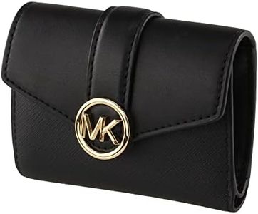 Michael Kors Carmen Portefeuille à Rabat en Cuir Noir Taille M