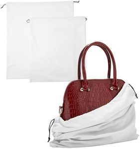 LAKE OF FIRE Dustproof Storage Bags with Drawstring Closure, 6-Piece Set – Multi-Purpose Protective Pouches for Handbags, Purses, Shoes, and Boots(White)