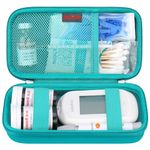 Elonbo Diabetic Supplies Travel Case, Diabetic Supply Organizer Bag, Glucose Meter Storage Case, Insulin Pen Carrying Case for Glucose Monitor, Blood Sugar Test Strips, Lancets, Syringe, Green+Green