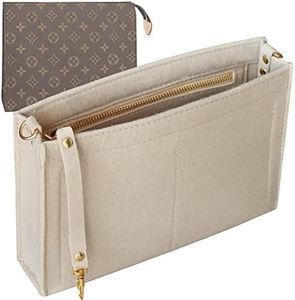 Soyizom Organizador de bolsas de fieltro para colgar en bolsa de artículos de tocador 26 19 bolsa de mensajero organizador para mujeres, bolsa de forro en bolsa organizadora ordenada