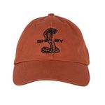 Shelby USA Cobra Snake Texas Burnt Orange Hat Baseball Cap | Officially Licensed Shelby® Product | Adjustable, One-Size Fits All | Durable Chino Twill Construction, Orange, One size