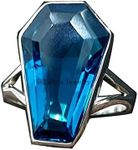 Natural Blue Topaz Gemstone Coffin 