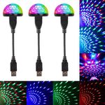 USB Mini Disco Light, 3Packs, Party Lights Ball Sound Activated Strobe, ReKeen USB Party Light DJ LED Lamps for Home Room Party Birthday DJ Bar Karaoke Xmas Wedding Show,Black