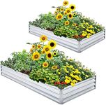 Mofesun Galvanized Raised Garden Be