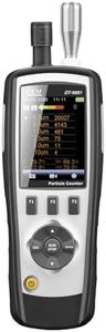 CEM T.ax Included DT-9881 cleanroom Particle Counter HCHO CO (0.3,0.5,1.0,2.5,5.0,10μm) with 2.8 inch TFT Color LCD Display Supports Photos and Camera,Temperature and Humidity Built-in Camera