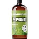 LAB BULKS ESSENTIAL OIL Lab Bulks Peppermint Essential Oil 16 oz Bottle, for Diffusers, Home Care, Candles, Cleaning, Spray 1 Pack