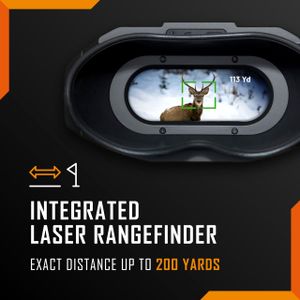 Nightfox Vulpes Digital Night Vision Goggles – 6x Zoom, 220yd Range, FHD 1080p, Rangefinder