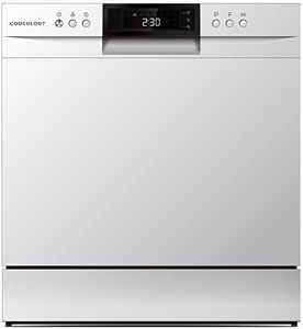 Cookology CTTD8WH Mini Counter Top Dishwasher in White - Compact & Portable - Tabletop Small Appliance - 8 Settings - 8 Wash Cycles - ECO Friendly Mode