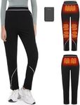 FERNIDA Heated Thermal Pants with Battery Pack Electric Heating Pants Lightweight Winter Heated Long Jones for Women Men