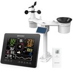 BRESSER WLAN 4CAST MD Wireless Weather Station: 7-Day/24-Hour Forecast, WiFi Connectivity, 7-in-1 Solar Outdoor Sensor, Indoor Climate Monitoring, Expandable with Additional Sensors, App Control