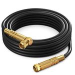 RG6 Quad Shield Coaxial Cable 30 Feet, 90 Degree Angled Cable Cord for TV Cable Wire, Coax Cable 30 Ft