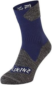 SEALSKINZ Bircham Unisex Waterproof All Weather Ankle Length Sock, Blue, L