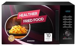 Samsung 28 L Slim Fry, Sensor Cook and Multi Split Convection Microwave Oven (MC28A5145VR/TL, Black and Pattern, 10 Yr warranty, Gift for Every Occasion)