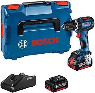 Bosch Professional 18V System Cordless Impact Drill GSB 18V-90 C (incl. 2X 4.0 Ah Batteries, Charger GAL 18V-40, in L-BOXX)