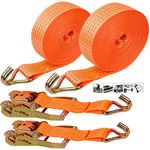 Heavy Duty Ratchet Straps, KOKITEA Ratchet Tie Down Straps– 2 PK– 2 In– 20 FT– 4333 LBS Working Load–13333 LBS Break Strength–Cargo Straps Perfect for Moving Appliances, Lawn Equipment and Motorcycles