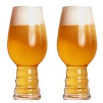 Sipologie Craft Ipa Beer Glass 410Ml, Set Of 2 - Designed To Accentuate Flavour Profiles Of Ipas - Great Beer Mug For Gifting, Transparent