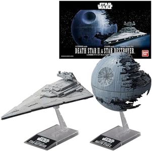 Bandai- Revell 01207 Maquette Wars étoile de la Mort II et Imperial Star Destroyer, Multicolore