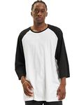 Urban Classics mens Raglan T-Shirt, white/black, 5XL