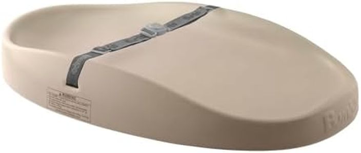 Bumbo Cambiador de pañales para bebé, fácil de limpiar, con arnés de seguridad, cambiador antivuelco, color gris pardo