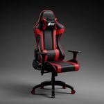 Green Soul Raptor 2.0 Racing Edition Ergonomic Gaming Chair with Premium PU Leather, Adjustable Neck & Lumbar Pillow, 3D Adjustable Armrests & Heavy Duty Nylon Base (Black & Red) Installation Provided