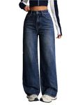 Nifty Women's Denim Stretchable High Waist Baggy Jeans for Women (1479_BLU_32_Blue_32)