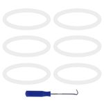 Prokitchen 6PCS Blender Sealing Gasket for Ninja Blender Replacement Parts, 3.2 Inch Rubber Gaskets Seal O-Ring for 6 Fins Blender Blade Attachments for Ninja BL770 1500w BL660 1100w BL780 BL771 30