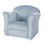 roba Children's Armchair with Armrests 'Lil Sofa' - Mini Armchair with Velour Upholstery (Light Blue/Sky)