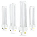 (4 Pack) PLC-13W 841, 4 Pin G24q-1, 13 Watt Double Tube, Compact Fluorescent Light Bulb, Replacement for Philips 38328-1 PL-C 13W/841/4P/ALTO, Sylvania 20667 and GE 97597 - F13DBX/841/ECO4P