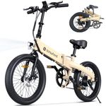 isinwheel U5 Electric Bike for Adults, 500W Folding Ebike Upto 80km & 32km/h, 20"*2.6 Fat Tires, 48V 7.8Ah Removable Battery, Weighs Only 23.3kg, Suitable for Leisure Riding & Commuting