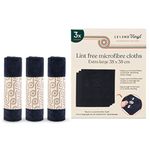 Legend Vinyl Pack of 3 Extra Large Anti-static Vinyl Record Cleaning Cloth - 38cm X 38cm Microfibre Cleaning Cloth - Lint Free - Perfect for Placing Your Vinyl on Whilst Cleaning