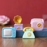 eCraftIndia Telephone, Radio, TV, Gramophone Decorative Showpieces - Gifts for Kids (Polyresin, Multicolor)