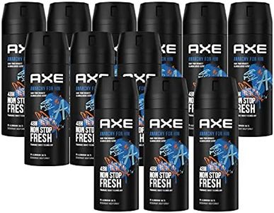 AXE Anarchy for Him Body spray in set da 12 pezzi, deodorante senza alluminio, 12 x 150 ml, deodorante spray per il corpo, per uomini, uomini e uomini (12 prodotti)