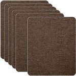 Azobur Coarse Linen Repair Patches, 6 Piece Self-Adhesive Linen Fabric Patches, Multi Color, Can be Used for Linen Sofa Repair and Linen Clothes Repair, Quick Fix Sofa.(Dark Brown)