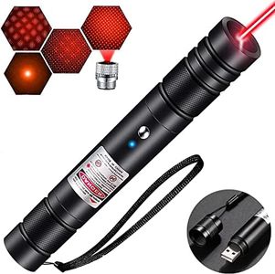 QUEOPFU Red Laser High Power, High Power Laser [Material Upgrade] Laser Pen，[2000 metres] Red Lazer USB Rechargeable for Teaching HuntingOutdoor Astronomy flashlightsflashlights