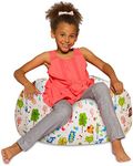 Aspiree Posh Creations Bean Bag Chair for Kids, Teens, and Adults Includes Removable and Machine Washable Cover, 27 Inches - Medium, Canvas Animals Forest Critters