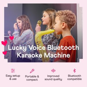 Lucky Voice Bluetooth Karaoke Machine – Gold