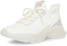 Steve Madden Women's Maxima Sneaker, White Multi, 7.5 US