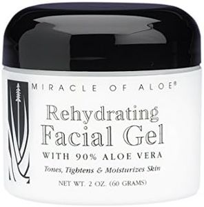 Aloe Vera Rehydrating Facial Gel for Dry Skin – Natural Face Moisturizer with 90% Aloe, Soothing Daily Gel for Men & Women – Lightweight Travel Skincare, Oil-Free Hydrating Formula – 2 oz