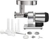 Weston 09-0801-W Butcher Series Electric Meat Grinder & Sausage Stuffer, Commercial Grade, 0.5 HP and 375 Watts, 6 lbs per Minute, Stainless Steel