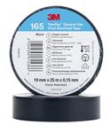 3M Temflex Vinyl Electrical Tape 165, Black, 19 mm x 25 m, 10 Roll per Pack