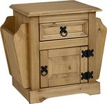 Vida Designs Magazine Table, 1 Drawer, Solid Pine Wood, 51.5 x 54 x 38 cm