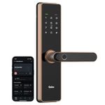 QUBO Smart Door Lock Essential (2025 Edition) from Hero Group | 6-Way Unlocking | Fingerprint | OTP Remote Unlocking | PIN | RFID Card | Mobile App | Mechanical Key | 2 Year Brand Warranty | (Copper)