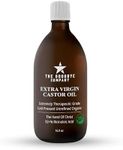 The Goodbye Company Extra Virgin Castor Oil - 16.9oz USDA Certified Organic - 100% Pure Castor Oil Cold Pressed Unrefined, Hexane-Free - For Healthy Natural Skin, Hair Growth and Eyelashes (500ml)