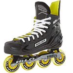 Bauer Senior Men's RS Inline Roller Skates (Black, Size 11 = 47EU, HI-LO Ventilator Steel 76/80mm Wheels, Thermoadjustable Upper)