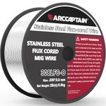 ARCCAPTAIN Stainless Steel Flux Cored Wire E308LFC-O .030-Diameter MIG Welding Wire Stainless Steel Wire with Low Splatter Compatible with Lincoln Miller Forney Harbor MIG Welder 2-Pound