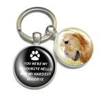 Personalised Photo Keyring Dog Memorial Gifts for Loss Love Pets Prints In Heaven Remembrance Poem (Black)